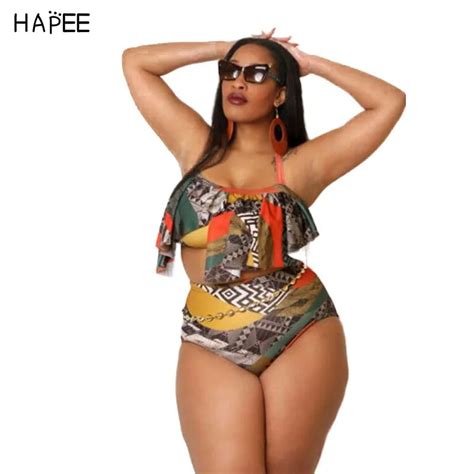 XL 4XL Sexy Halter Super Size Multi String Leopard Bikini Plus Size