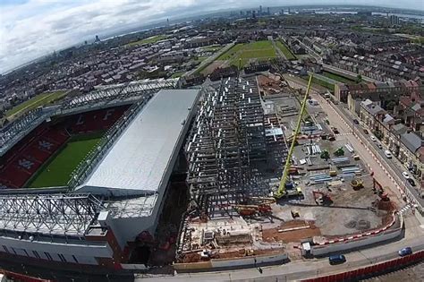 Watch Anfield Stadium Development From The Sky Liverpool Echo