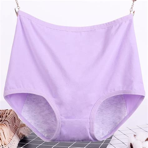 Cheap Plus Size High Waist Period Panties Women Menstruation Briefs