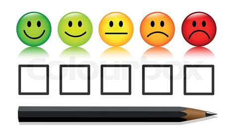 Smiley Satisfaction Evaluation Stock Vector Colourbox