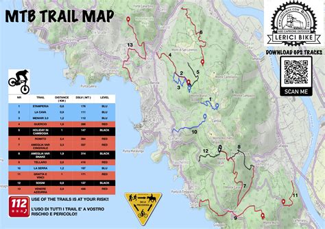 MTB Trail Map Mappa Dei Sentieri Lericibike