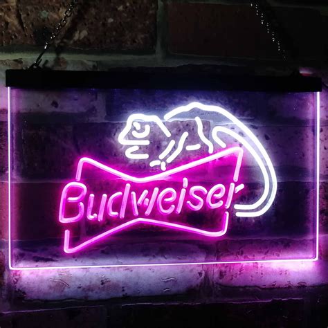 Budweiser Lizard Neon Like Led Sign Dual Color Safespecial