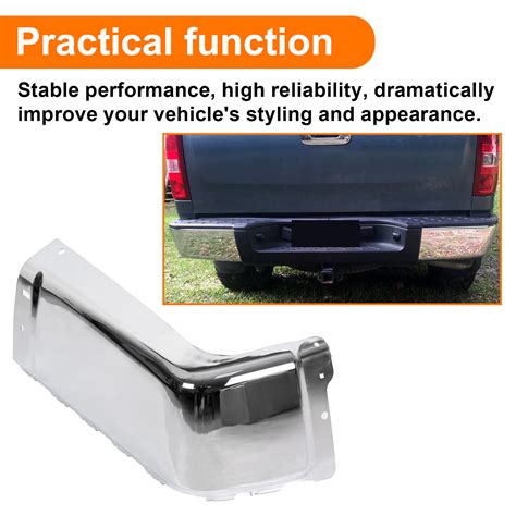 For 2007 2013 Chevy Silverado Sierre 1500 Chrome Rear Bumper End Cap