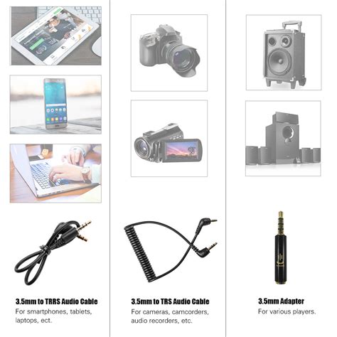 Andoer Mini Universal Cardioid On Camera Microphone Mic With Hot Shoe Shock Mount 3 5mm TRS TRRS