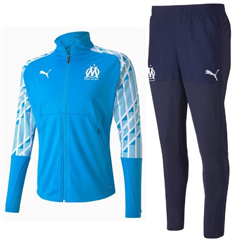 Olympique Marseille Pre Match Training Presentation Tracksuit 2021 Puma