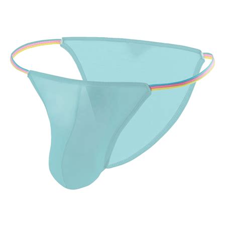 IWRICH Men S Briefs Low Rise Ice Silk Triangle Bikini Briefs And Underwear Blue M Walmart