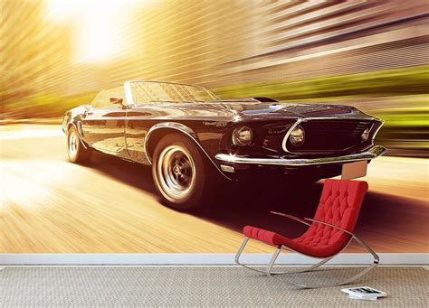 Vintage Car Wall Mural Wallpaper Canvas Art Rocks