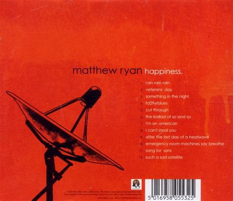 Matthew Ryan Happiness Cd Matthew Ryan Cd Album Muziek Bol