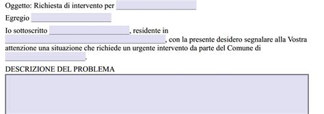 Fac Simile Lettera Al Comune Per Richiesta Di Intervento Word E PDF