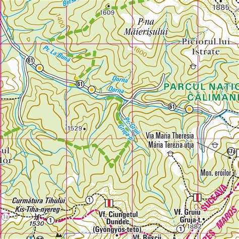 Caliman Mountains / Kelemen-havasok Map by DIMAP Bt. | Avenza Maps