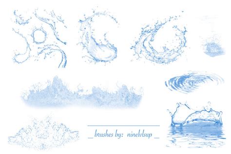 Water Splash Photoshop Brushes Free Download