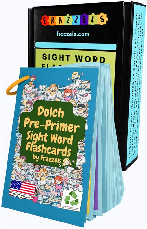 Dolch Pre Primer Tarjetas Flash Con Imágenes Para Niños De 4 Años En Adelante Prekínder Y