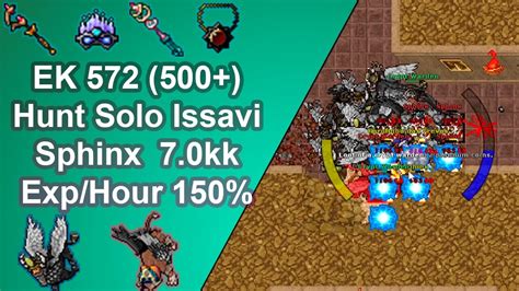 Tibia Elite Knight 572 500 Solo Hunt Issavi Sphinx 7 0kk Exp