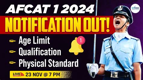 AFCAT 1 2024 Notification AFCAT 2024 Eligibility AFCAT 1 2024 Age