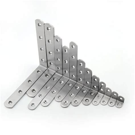 10 Pcs Corner Braces Brackets Right Angle L Shape Stainless Steel Brace