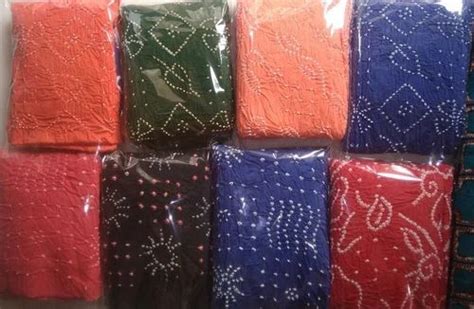 Cotton Unstitched Hand Bandhani Suits At Rs Piece In Rajkot Id