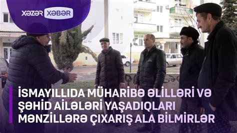 Müharibə əlilləri və şəhid ailələri yaşadıqları mənzillərə çıxarış ala