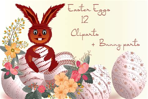 Easter Egg Dark Red Clipart Bundle Graphic By Diajoy Design · Creative Fabrica