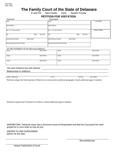 Delaware visitation: Fill out & sign online | DocHub