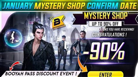 January Mystery Shop कब आएग Booyah Pass Discount Free Fire Mystery