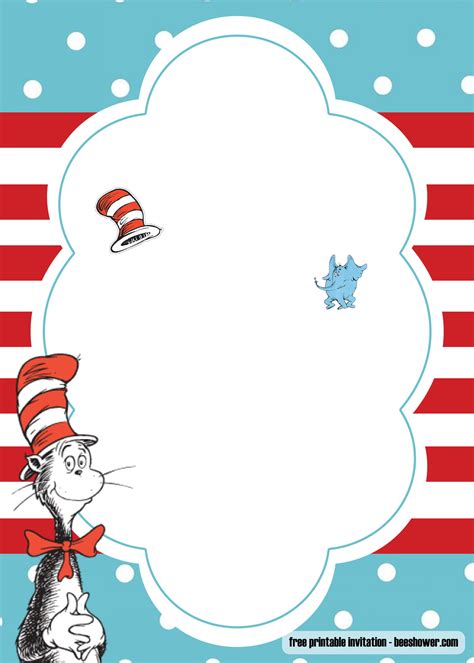 Free Printable Dr Seuss Baby Shower Invitations Thing And Thing