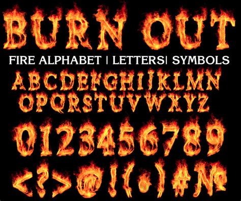 Artstation Fire Alphabet Letters And Numbers Flaming Alphabet Set