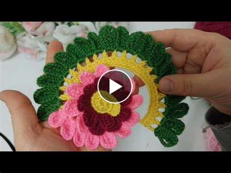 3D Crochet Flower Very Easy Crochet Rose Flower Making For