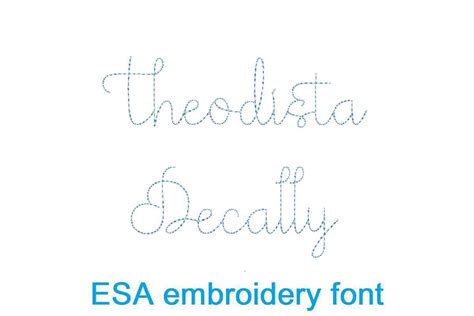 Theodista Decally Bean Stitch Esa Embroidery Font Snas Etsy