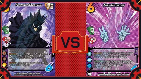 Fight Fumikage Tokoyami VS Hagakure Toru II My Hero Academia CCG