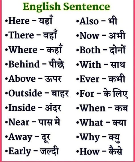 Pin On Hindi Worksheets English Vocabulary Words Learning English