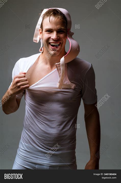 Sexy Young Man Bra On Image And Photo Free Trial Bigstock