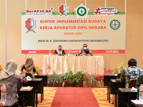 BIMTEK Implementasi Budaya Kerja ASN BerAKHLAK RSUD Sosodoro RSUD Dr