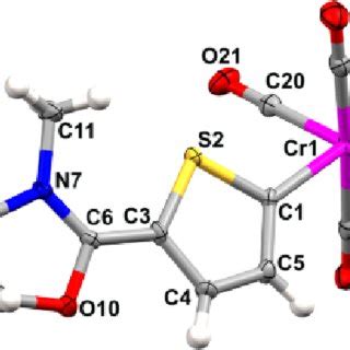 Color Online Molecular Structure Of A With Displacement Ellipsoids