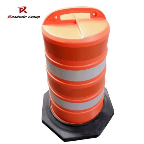 100cm Roadsafe South American PE Traffic Drum Barrel Red Crash Safety