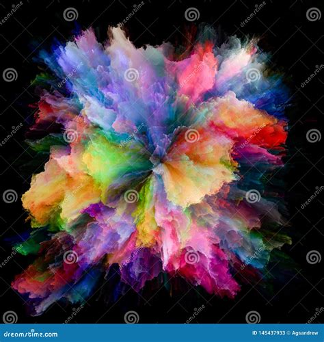 Explosion Virtuelle D Claboussure De Couleur Illustration Stock