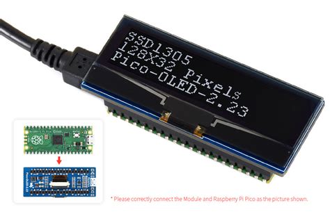 2 23 palcový OLED Display Module for Raspberry Pi Pico 12832 SPI I2C