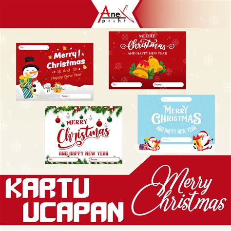 Jual Kartu Ucapan Natal Kartu Ucapan Merry Christmas Greeting Card