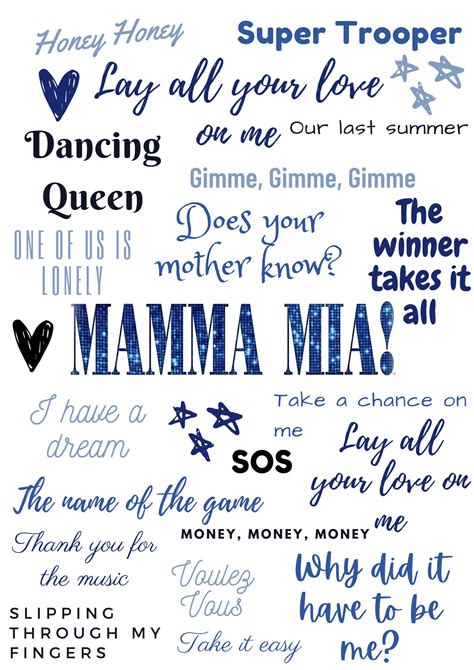 Mamma Mia Musical Print Etsy