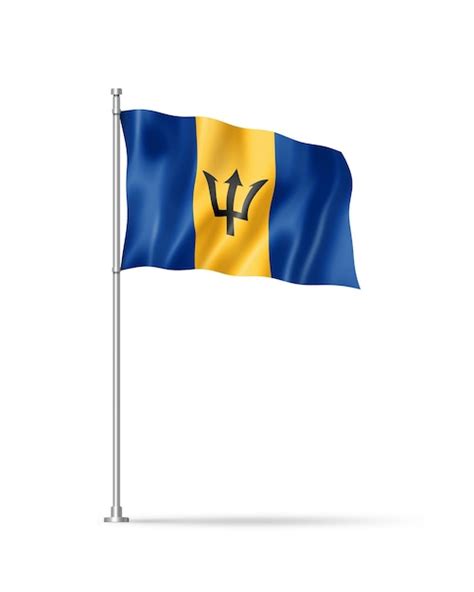 Premium Photo Barbados Flag Isolated On White