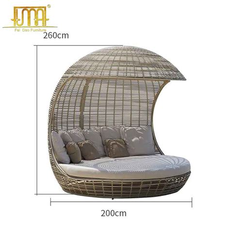 Canopy Daybed Outdoor Rattan Patio Furniture Feidao