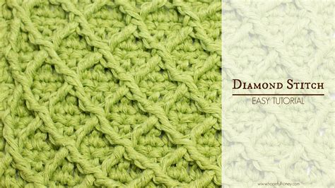 How To Crochet The Diamond Stitch Easy Tutorial Crochet Stitches Patterns Crochet