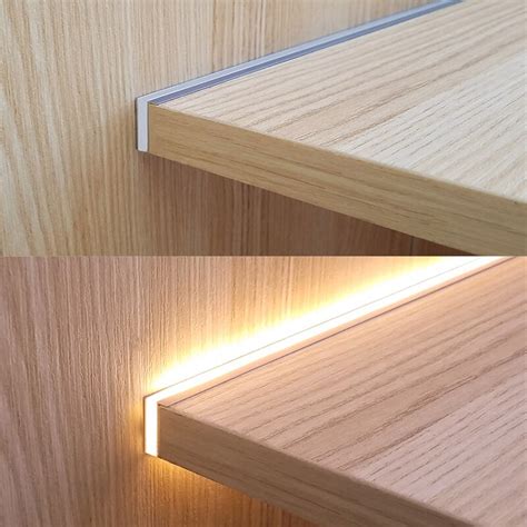 Built In LED Strip Cabinet Layer Shelf 18mm Panel Edge Light Lamp 12V