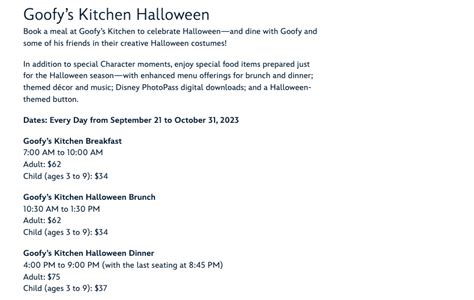 A NEW Halloween Dining Experience Is Coming To Goofys Kitchen