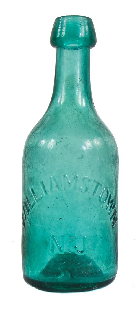 Original And Intact Teal Blue Iron Pontiled Soda Bottle Manufactured In