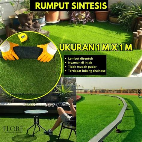 RUMPUT SINTETIS SWISS UKURAN 1 METER X 1 METER Karpet Rumput Sintesis