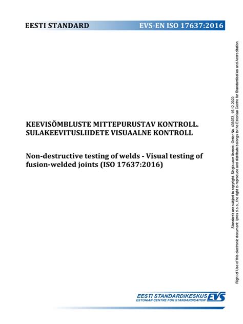 EN - ISO - 17637 2016 - en Non Destructive Stestin of Welds Visual ...