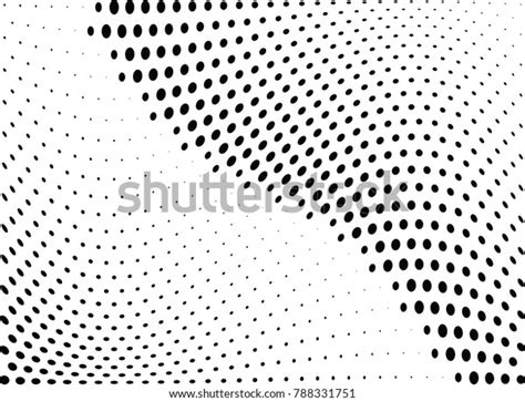 Abstract Halftone Wave Dotted Background Futuristic Stock Vector