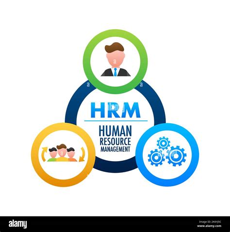 Hrm Human Resource Management Icon Label Badge Vector Stock Illustration Stock Vector Image