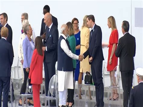 PM Modi President Macron Arrive At Champs Elysees Ahead Of Bastille