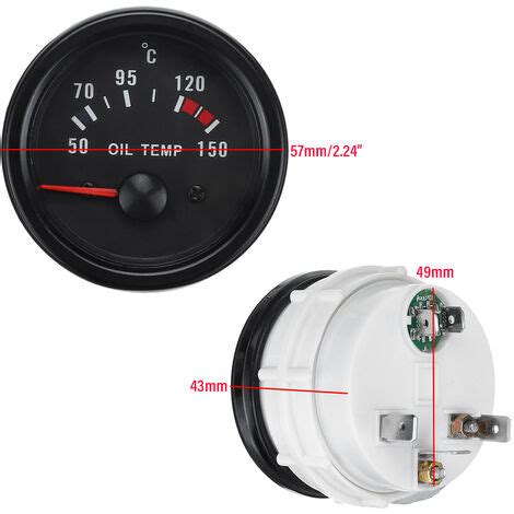 Car Oil Temperature Gauge Led Digital Display Temp Meter W Sensor Kit